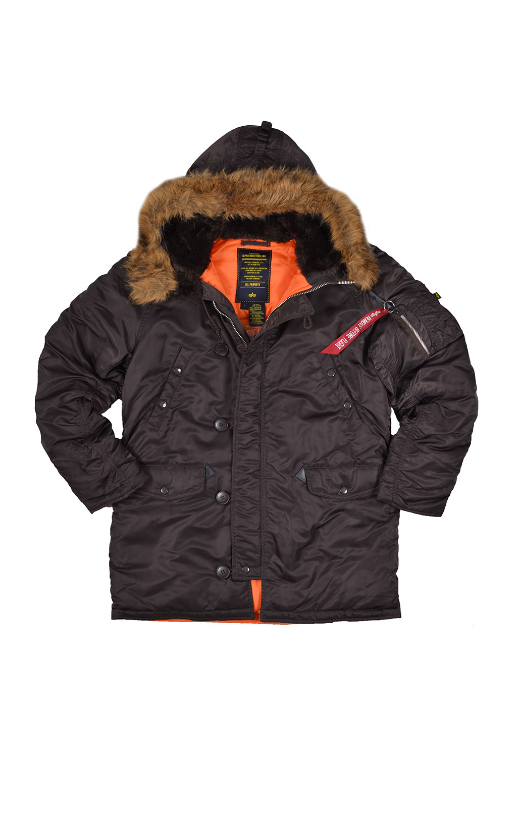 Аляска ALPHA INDUSTRIES N-3B SLIM FIT GEN-I big size deep brown 