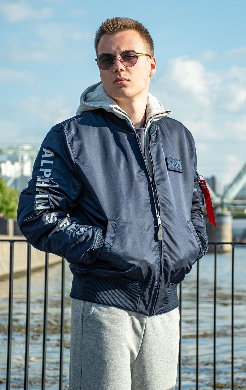 Куртка-бомбер лётная ALPHA INDUSTRIES MA-1 D-Tec SE ultra navy 