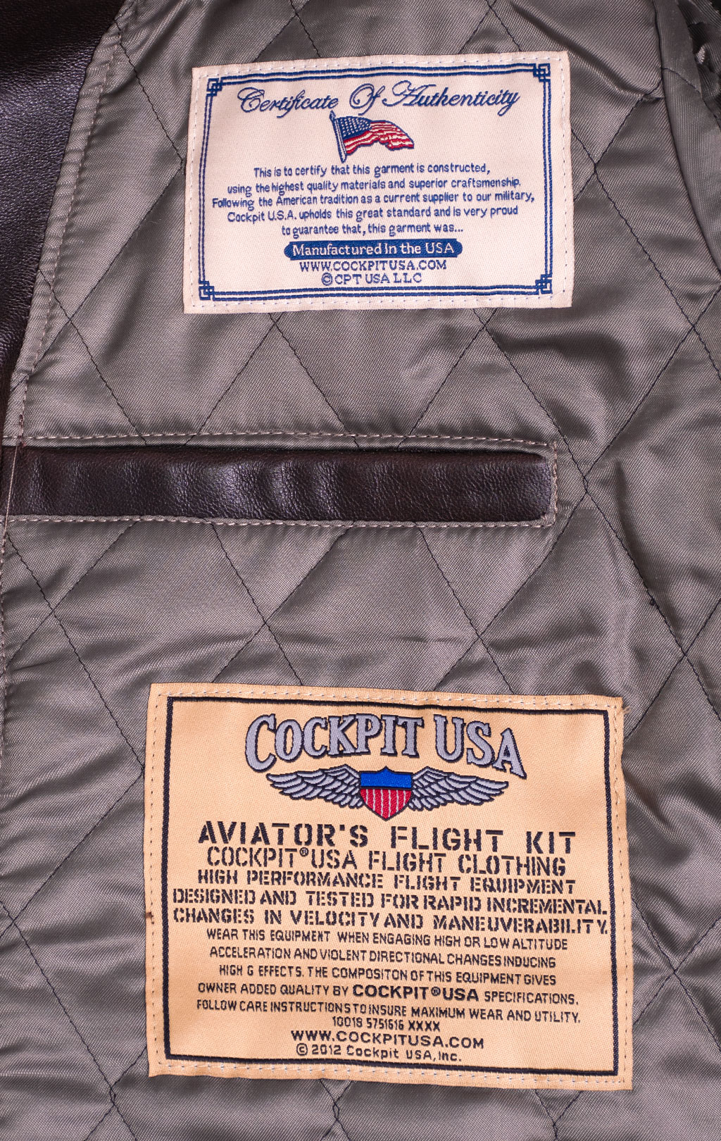 Куртка-пилот COCKPIT G-1 NAVY big size кожа brown (Z201035) 