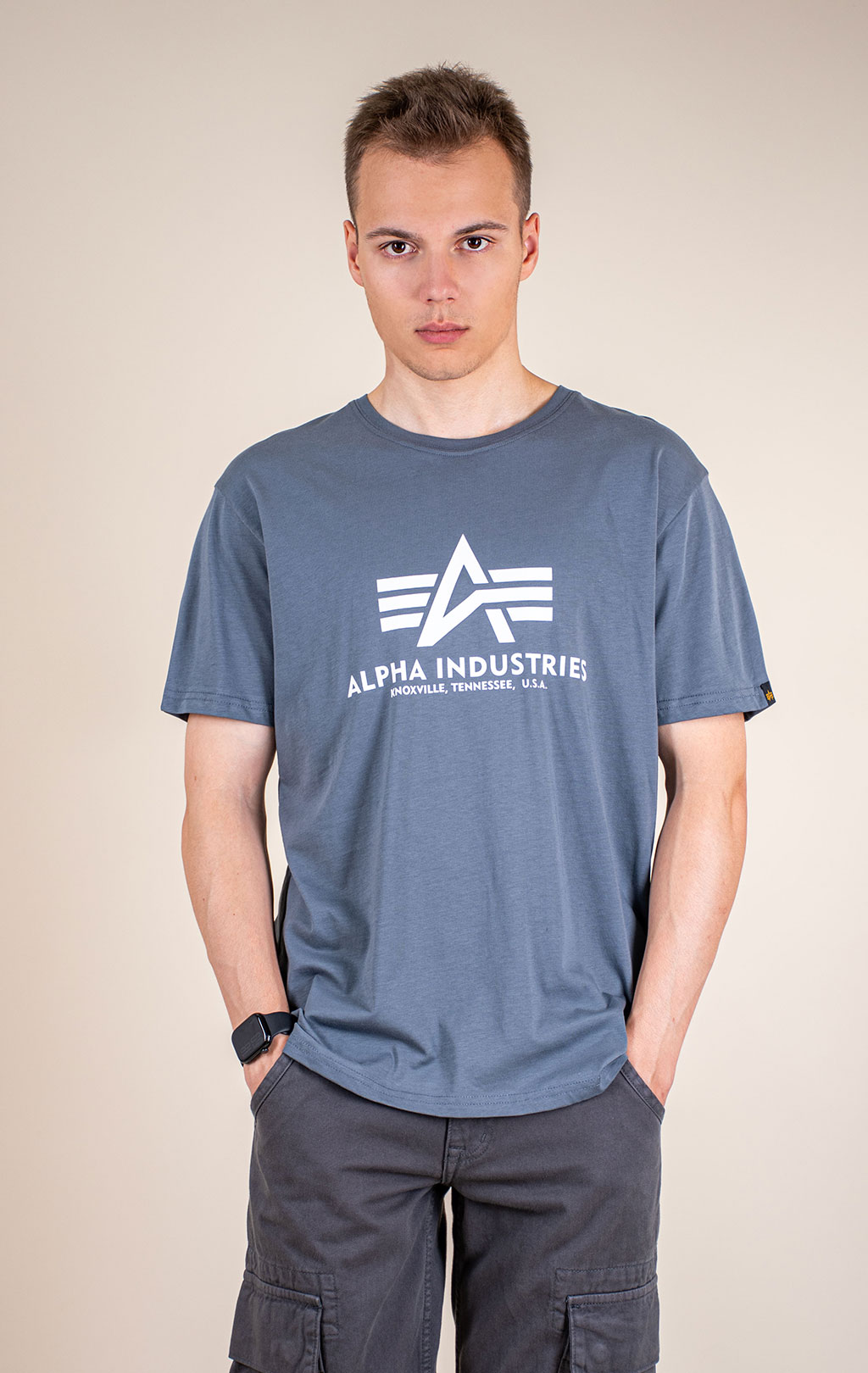 Футболка ALPHA INDUSTRIES BASIC T denim blue 