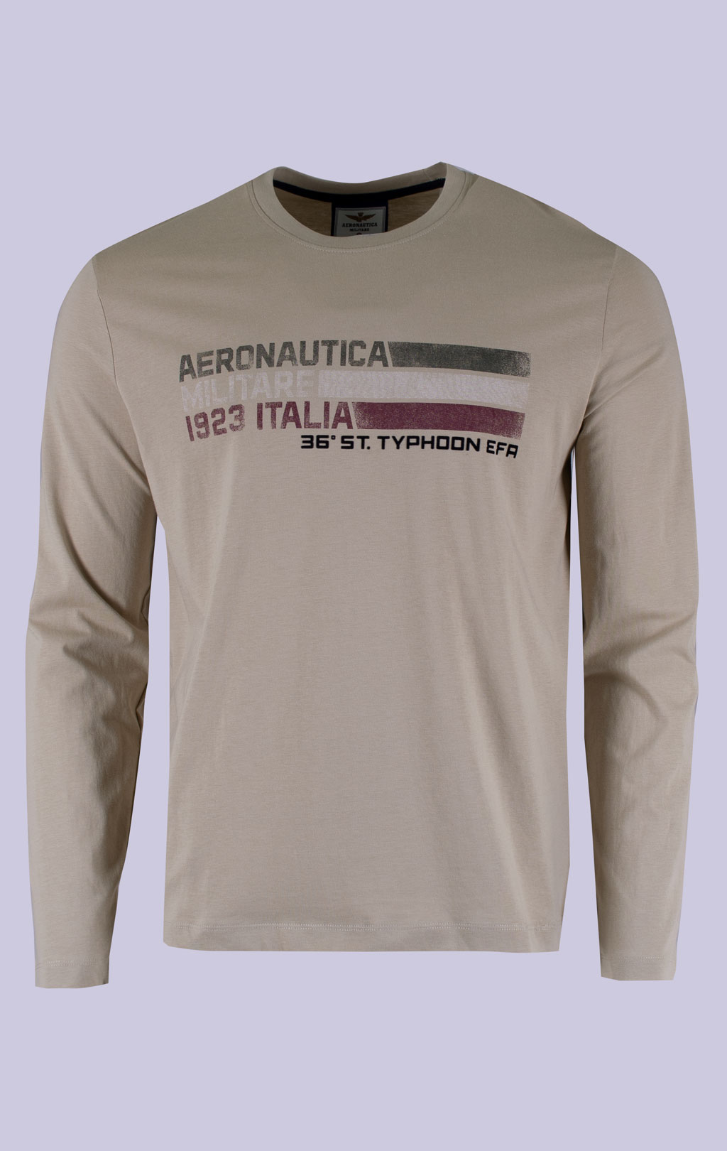Лонгслив AERONAUTICA MILITARE FW 26/27/BD hazelnut (TS 2571) 