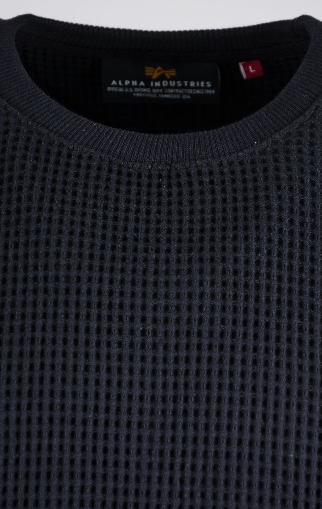 Свитшот ALPHA INDUSTRIES STUDIO WAFFLE SWEATSHIRT black 