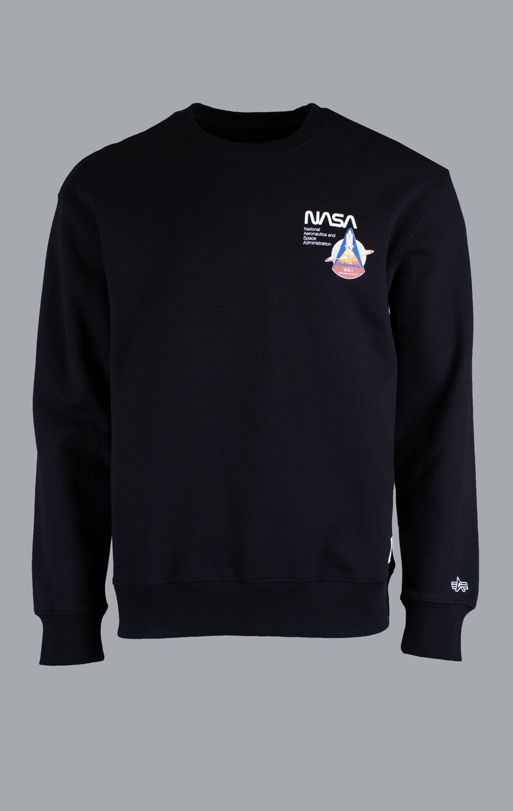 Свитшот ALPHA INDUSTRIES NASA COLUMBIA CREWNECK FW 21/22 black 