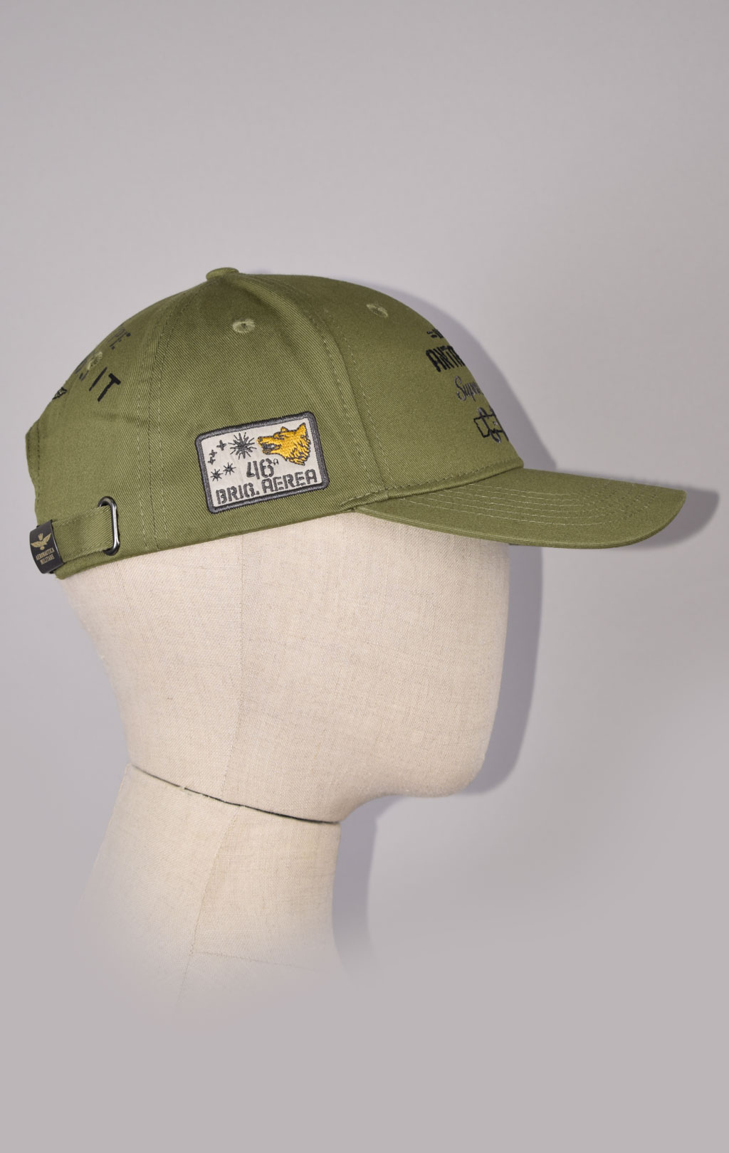 Бейсболка AERONAUTICA MILITARE ANTARCTICA FW 23/24/CN verde militare (HA 1151) 