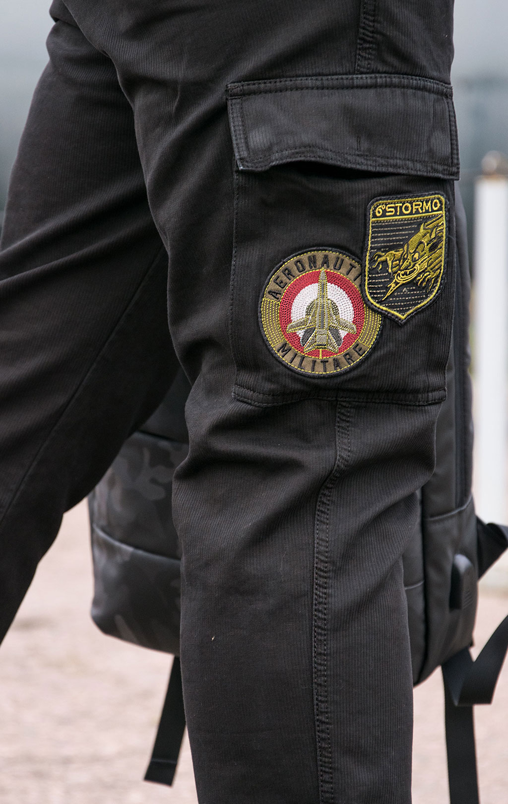 Брюки-карго AERONAUTICA MILITARE плотные FW 21/22/AL jet black (PA 1437) 