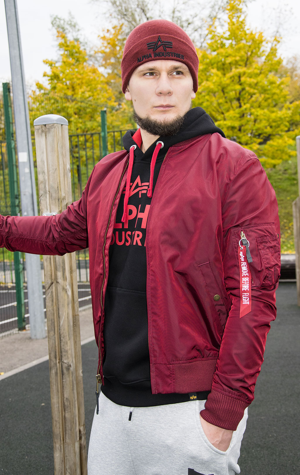 Ветровка-бомбер ALPHA INDUSTRIES MA-1 TT burgundy 