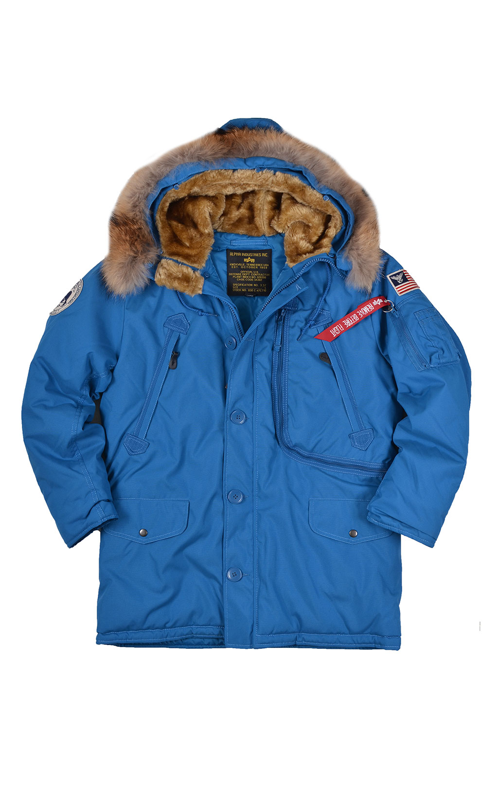 Аляска ALPHA INDUSTRIES POLAR big size натур. мех royal 