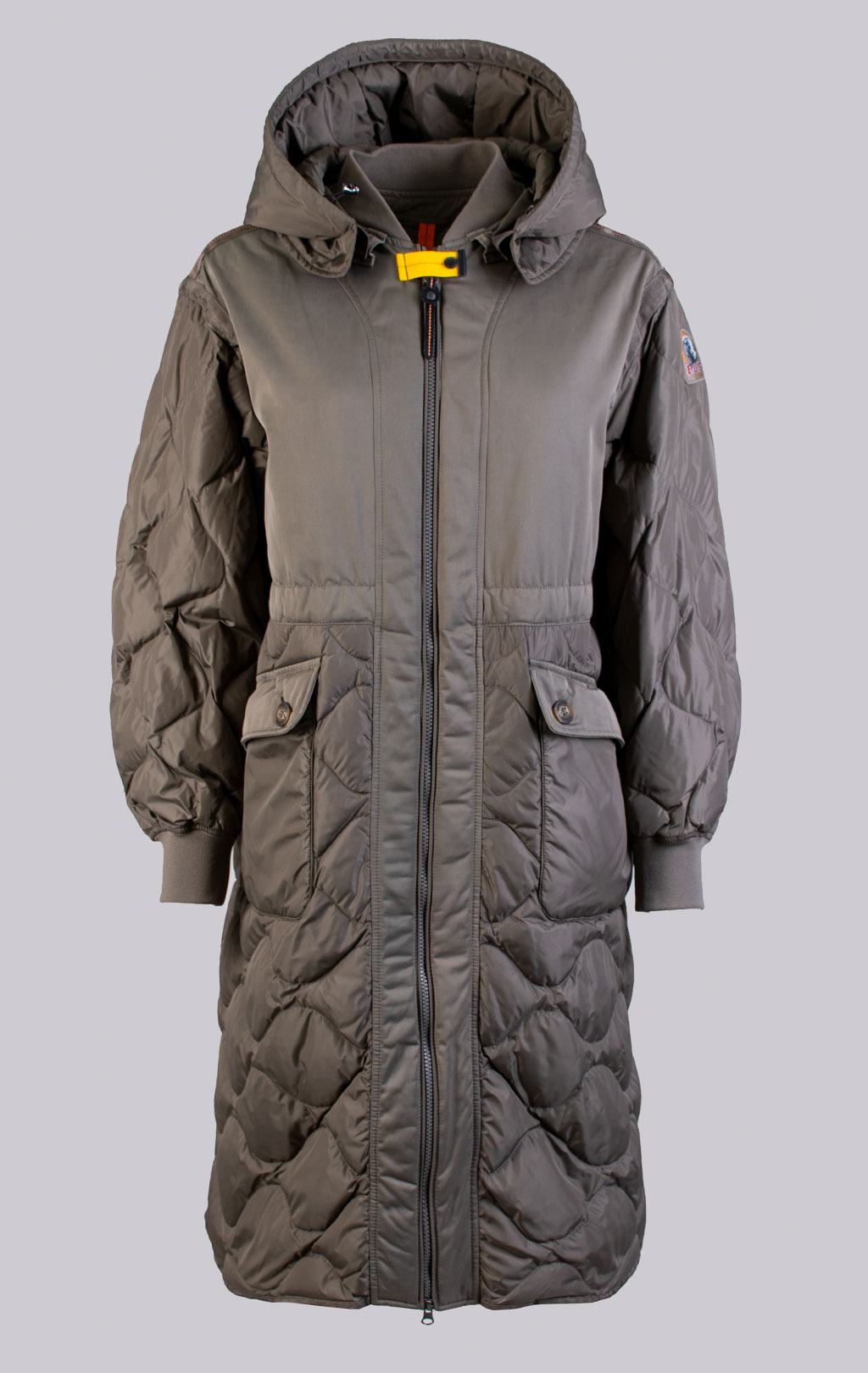 Женское пальто пуховое PARAJUMPERS KAGURA FW 25/26 olive grey 