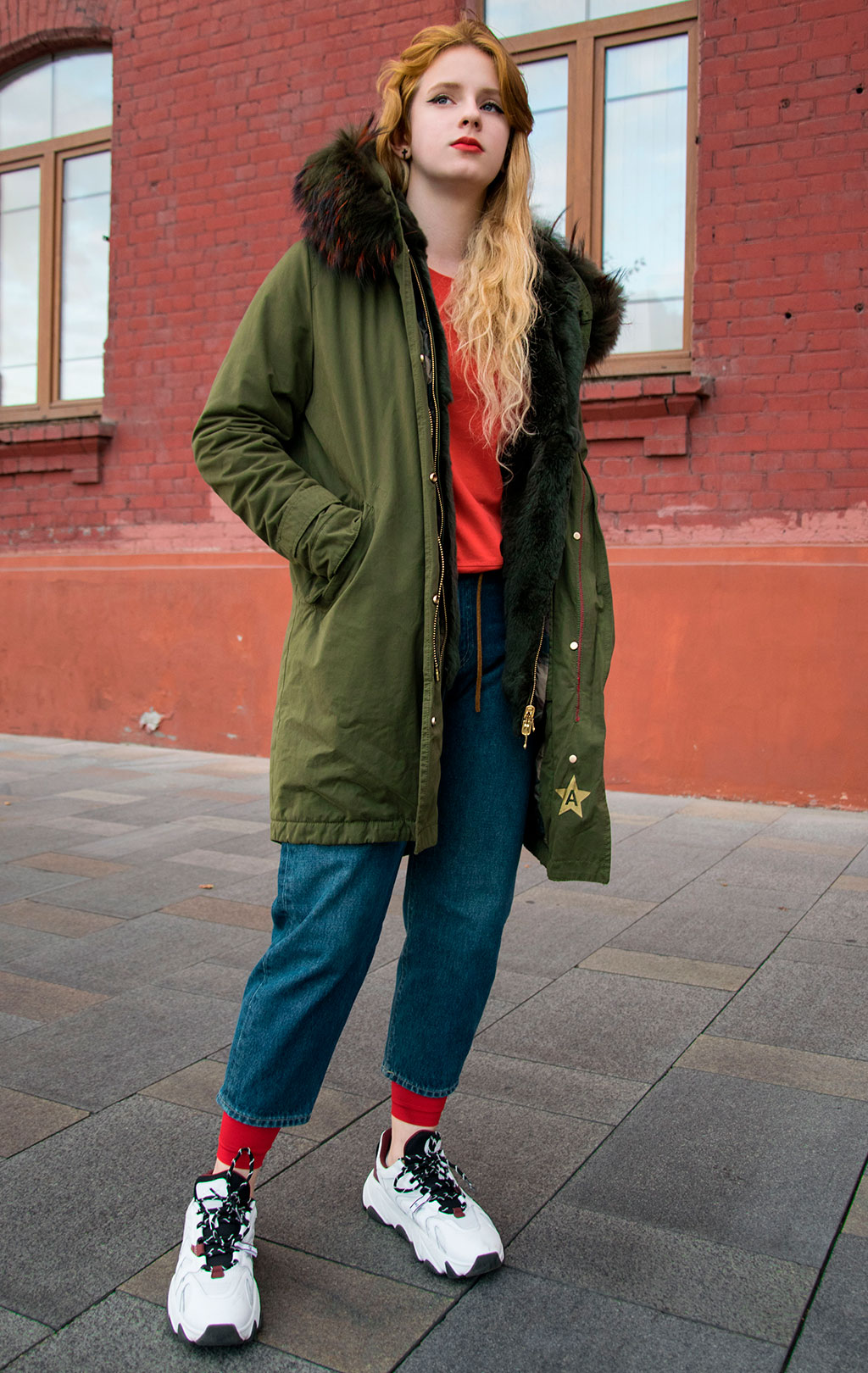 Женская парка AKTUAL QUEEN army green 