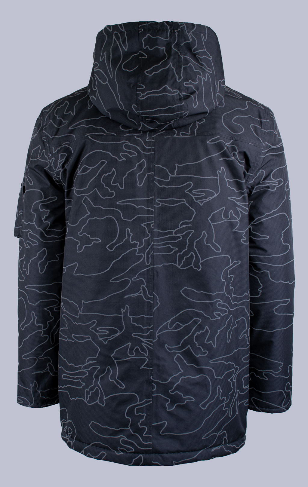 Аляска ALPHA INDUSTRIES N-3B PRIMALOFT PARKA reflective black camo 