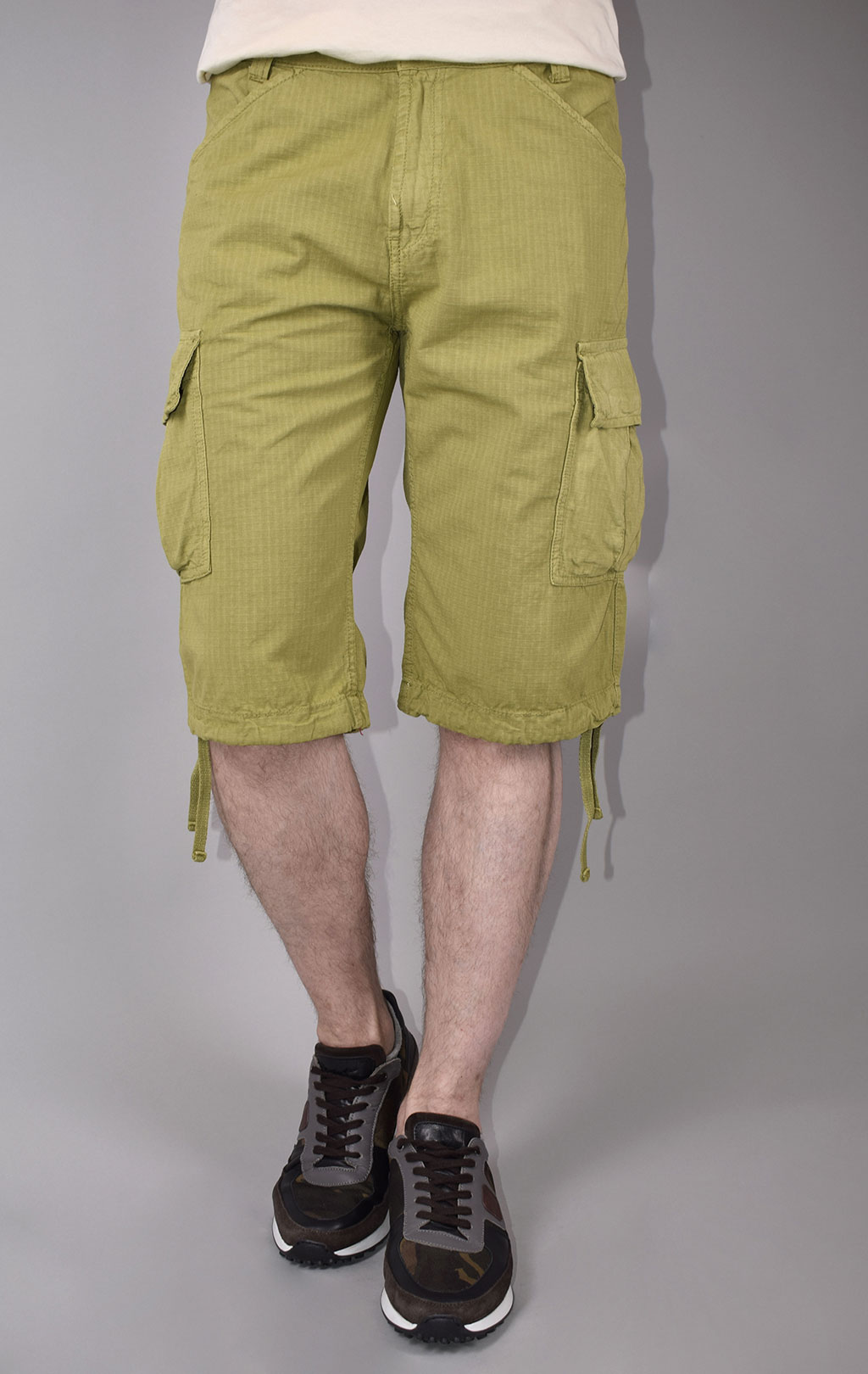 Шорты карго ALPHA INDUSTRIES rip-stop khaki green 