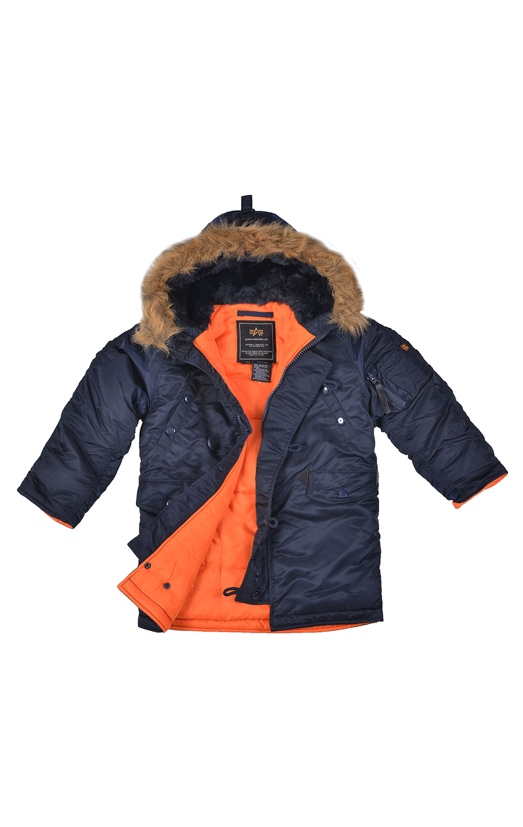 Детская аляска длинная ALPHA INDUSTRIES N-3B CLASSIC rep. blue 