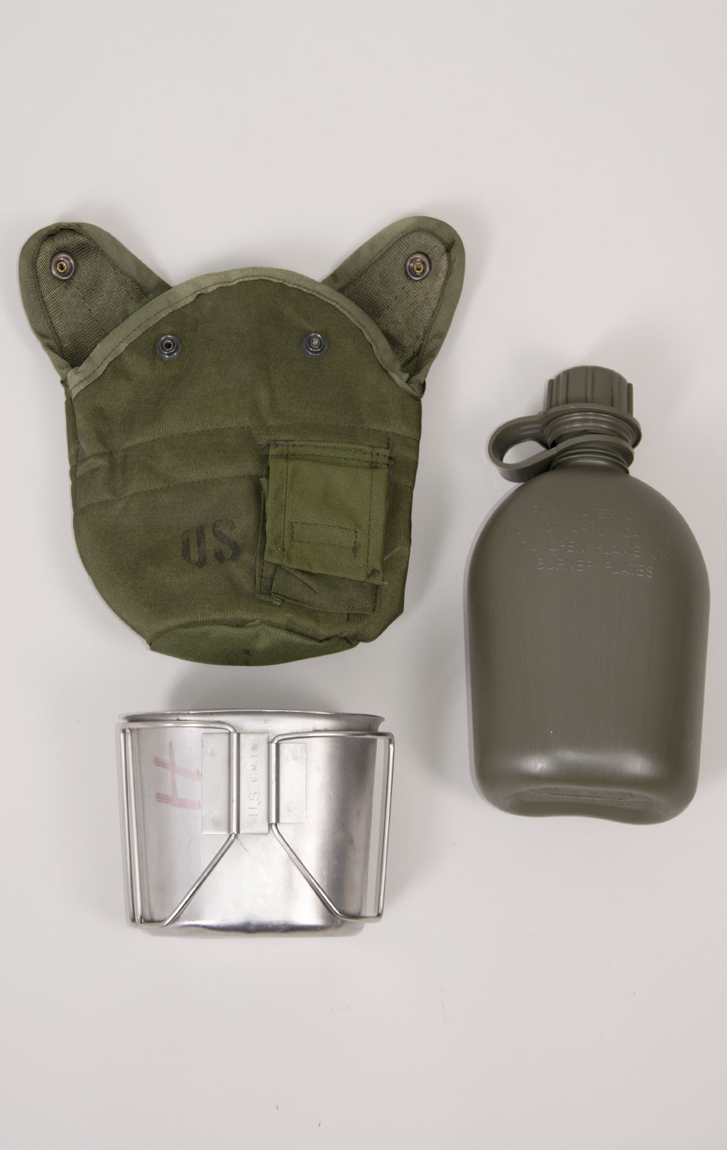 Фляга 1qt в чехле ALICE olive с котелком olive США