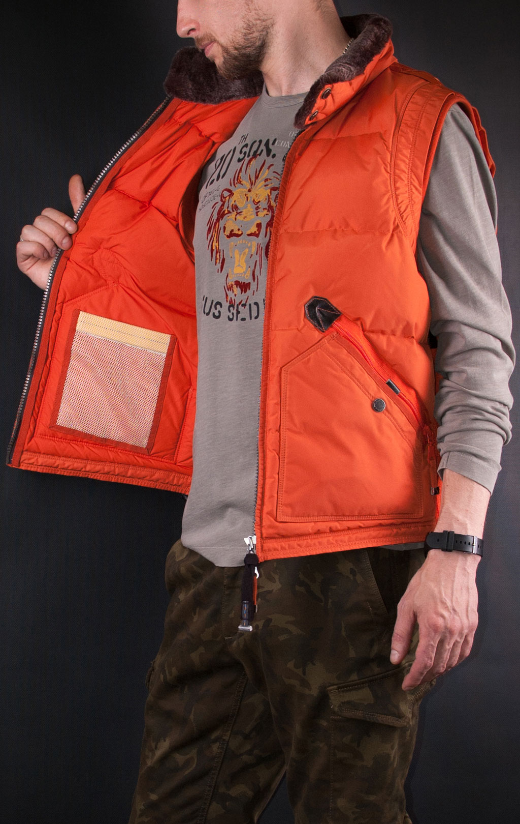 Жилет пуховой PARAJUMPERS KOBUK lobster 
