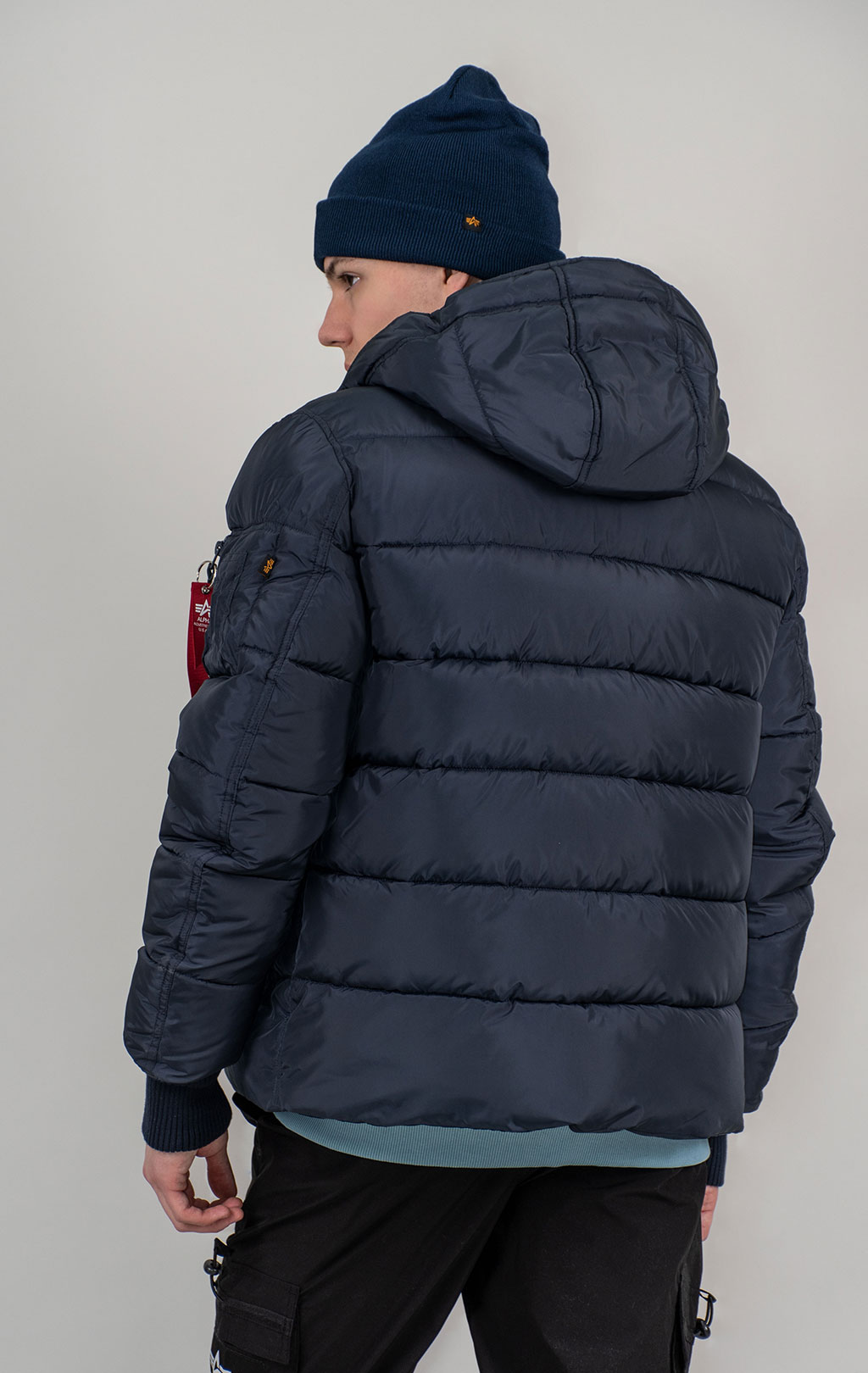 Куртка ALPHA INDUSTRIES HOODED PUFFER ALPHA FD rep. blue 