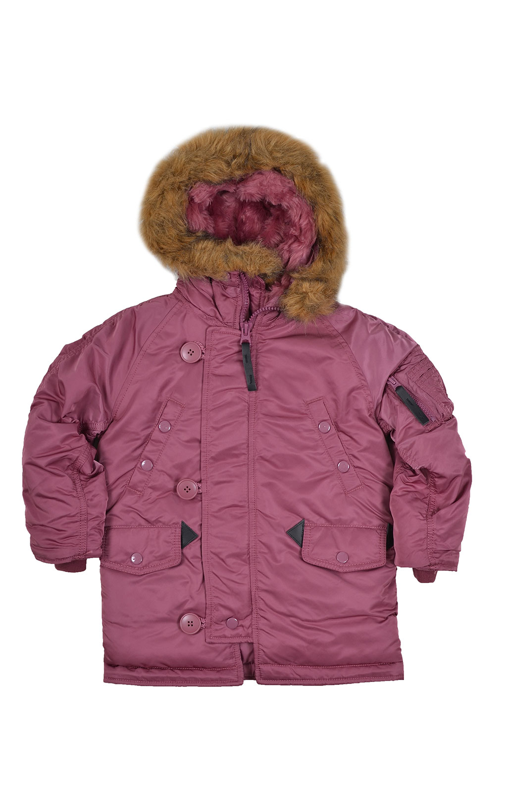 Детская аляска длинная ALPHA INDUSTRIES N-3B CLASSIC tulip 