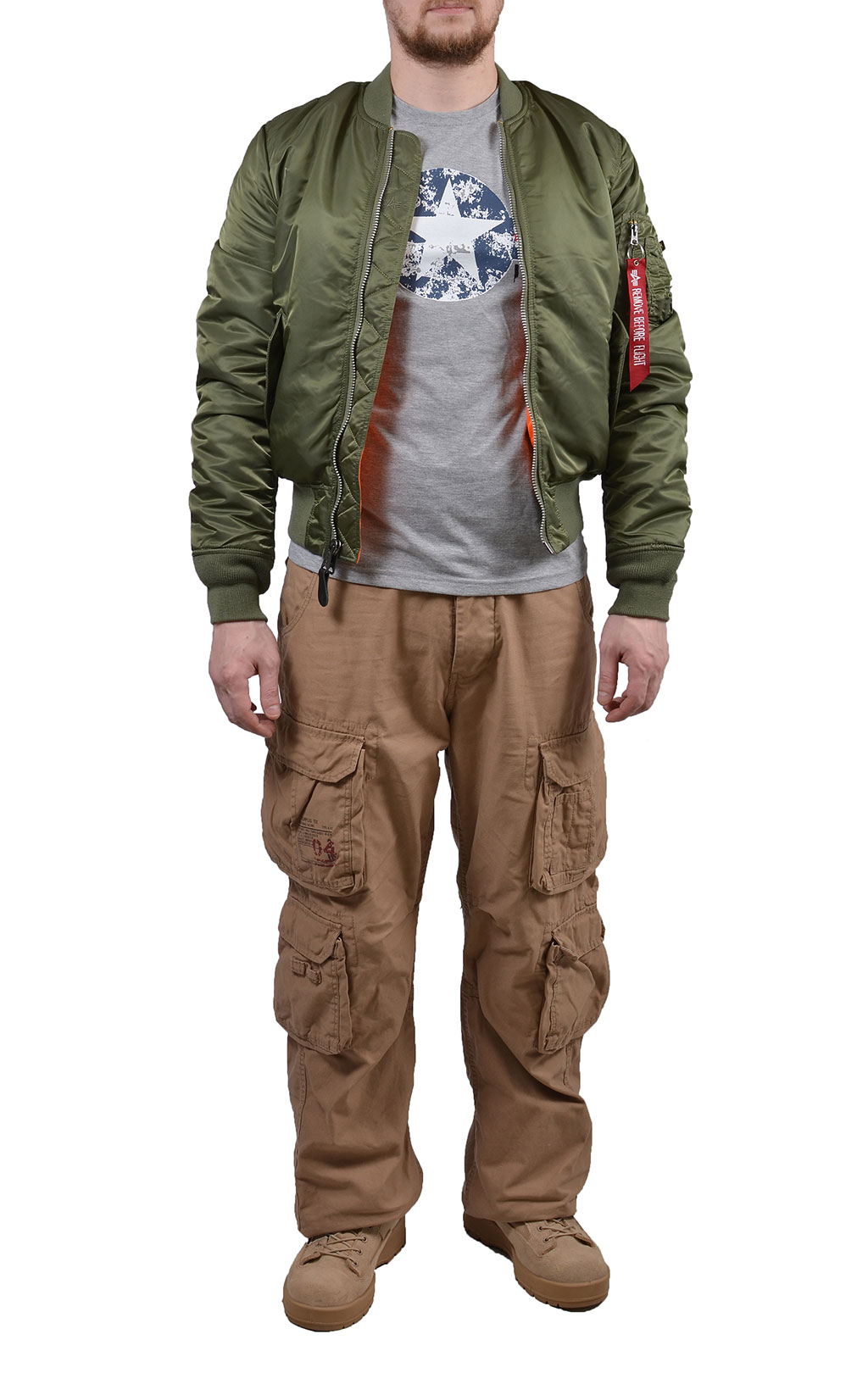 Бомбер ALPHA INDUSTRIES MA-1 SLIM FIT sage green 