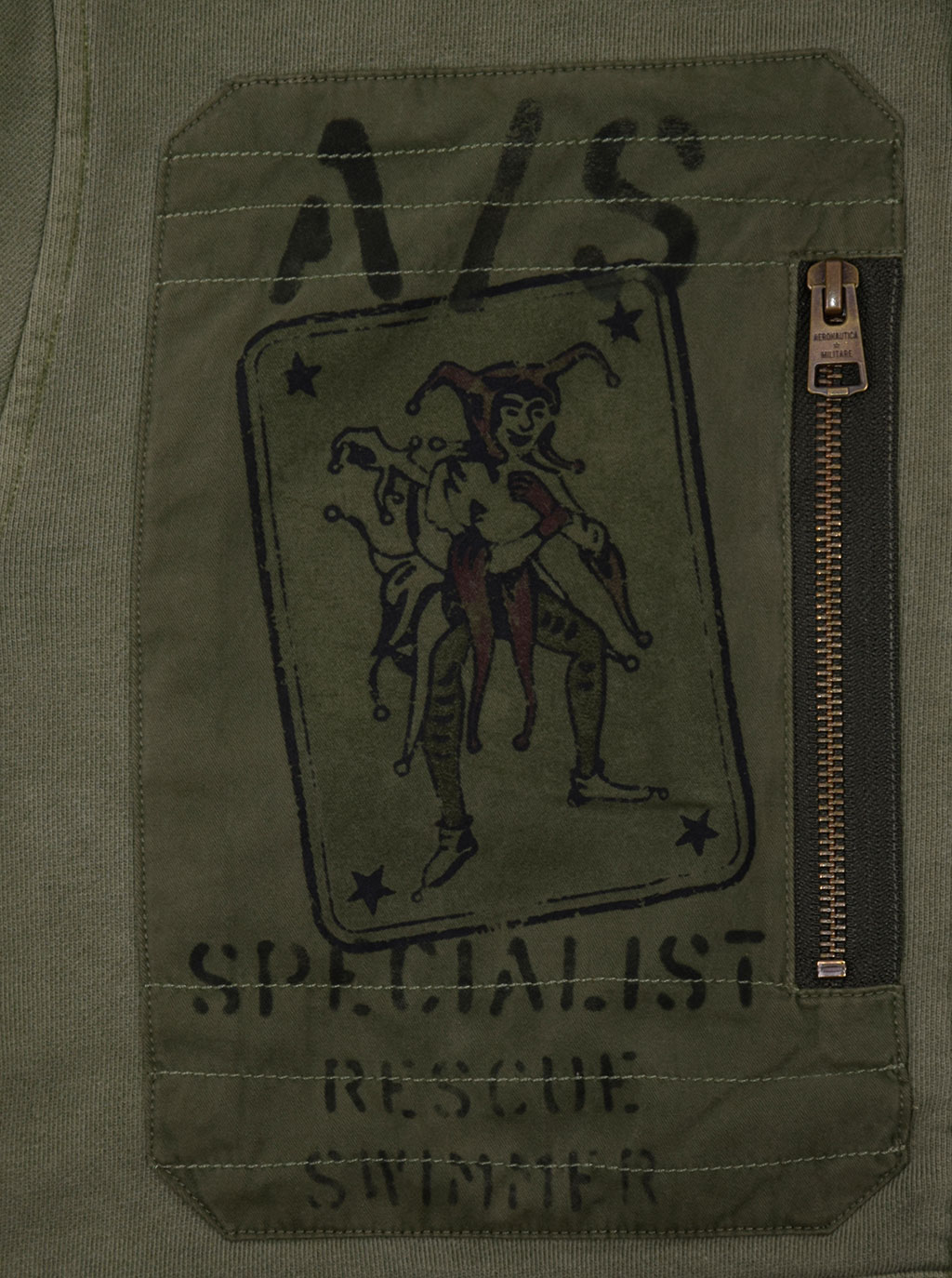 Толстовка AERONAUTICA MILITARE verde salvia (FE 1327) 