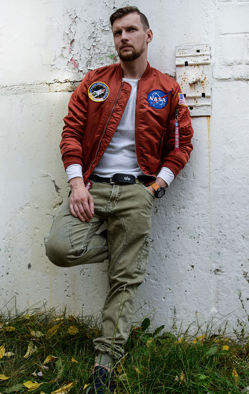 Бомбер ALPHA INDUSTRIES MA-1 NASA rust 