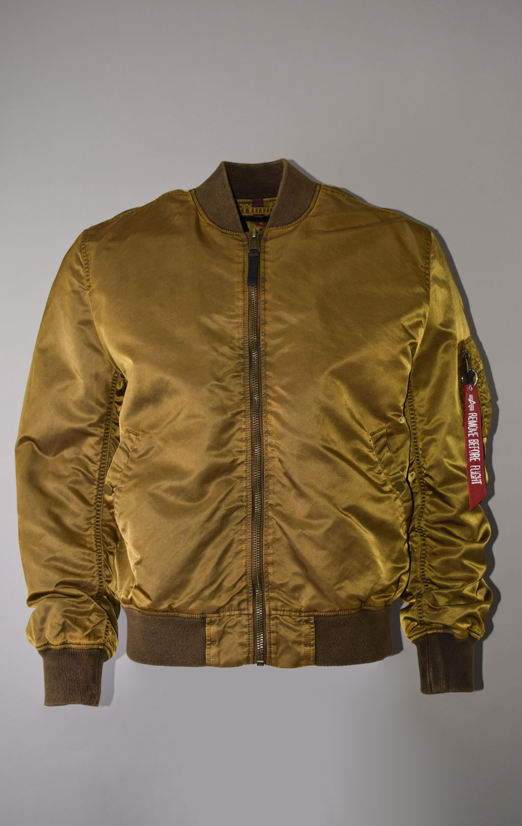 Ветровка-бомбер ALPHA INDUSTRIES MA-1 VF LW BATTLEWASH washed orange 