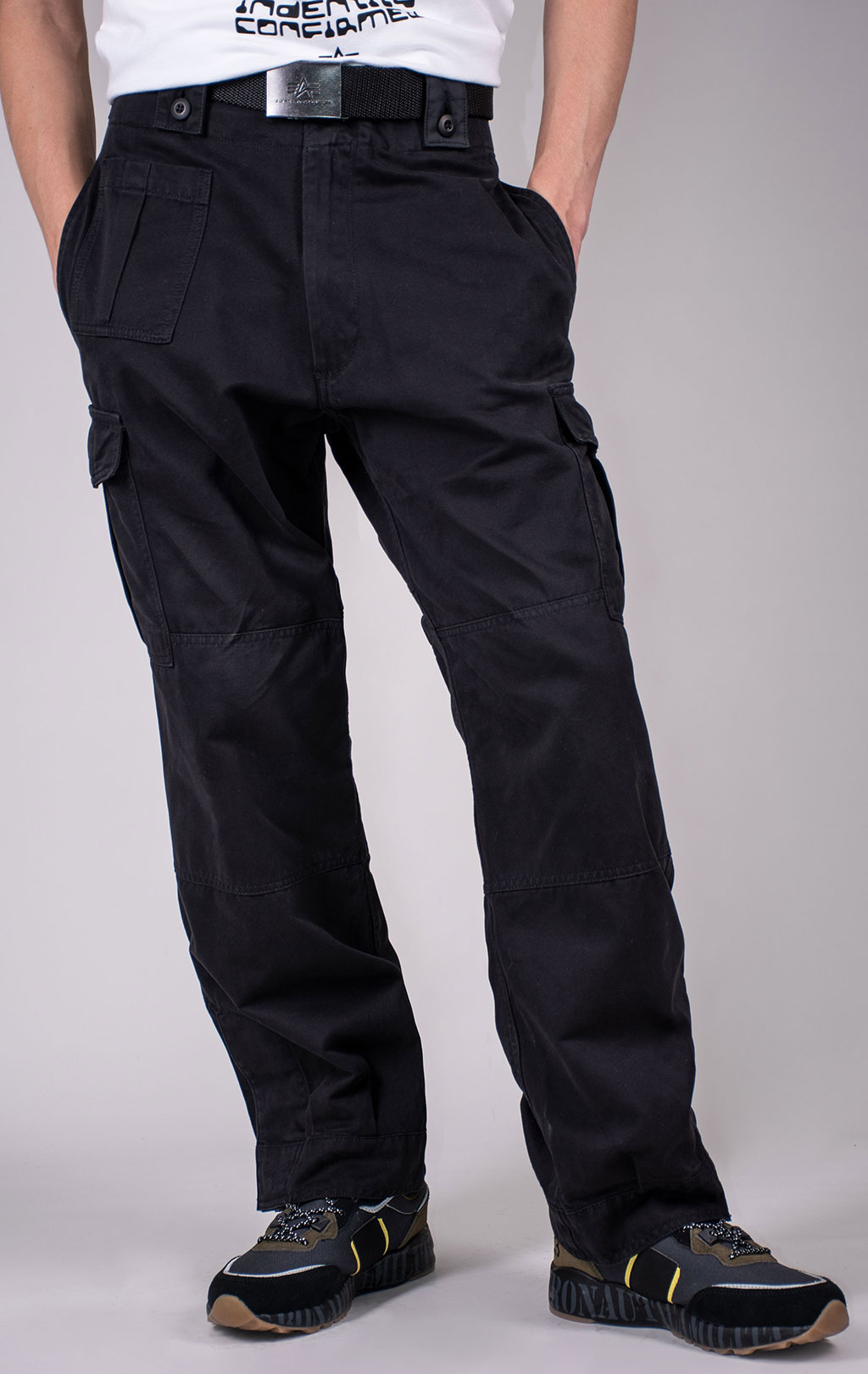 Брюки-карго ALPHA INDUSTRIES M-64 BELGIAN PANT плотные FW 24/25 black 