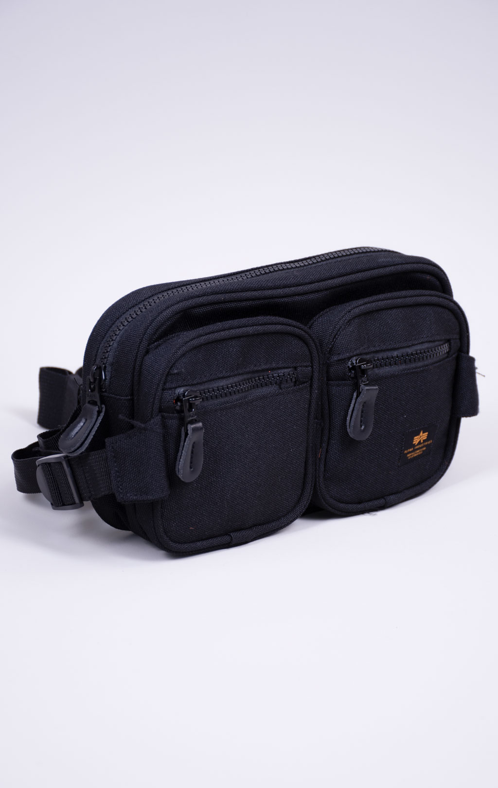 Сумка поясная ALPHA INDUSTRIES LABEL WAIST BAG black 