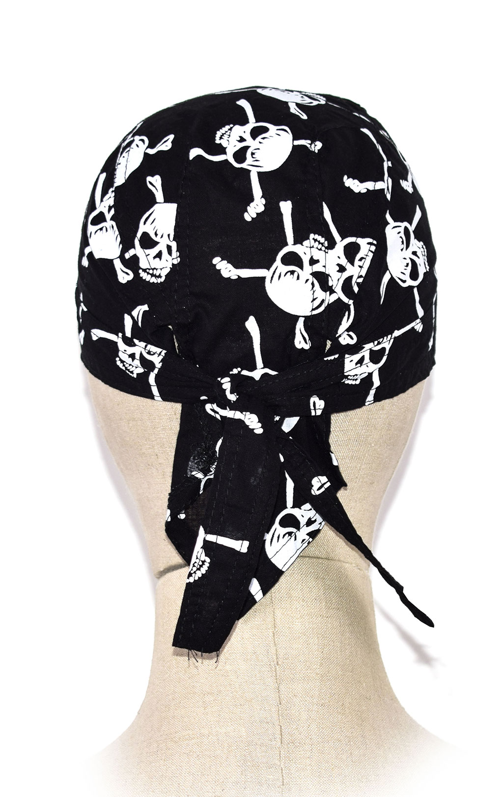 Бандана Mil-Tec SKULL с завязками black 