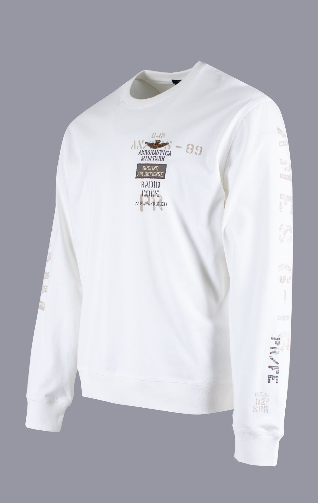 Свитшот AERONAUTICA MILITARE SS 26/TR off white (FE 2099) 