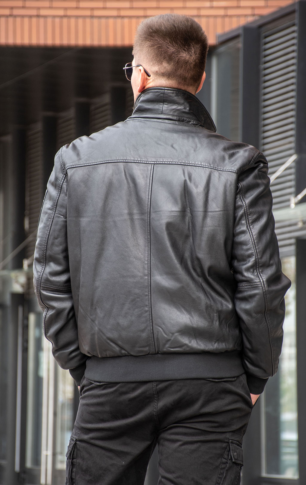 Куртка-пилот AERONAUTICA MILITARE big size кожа FW 24/25/IN nero (PN 950) 