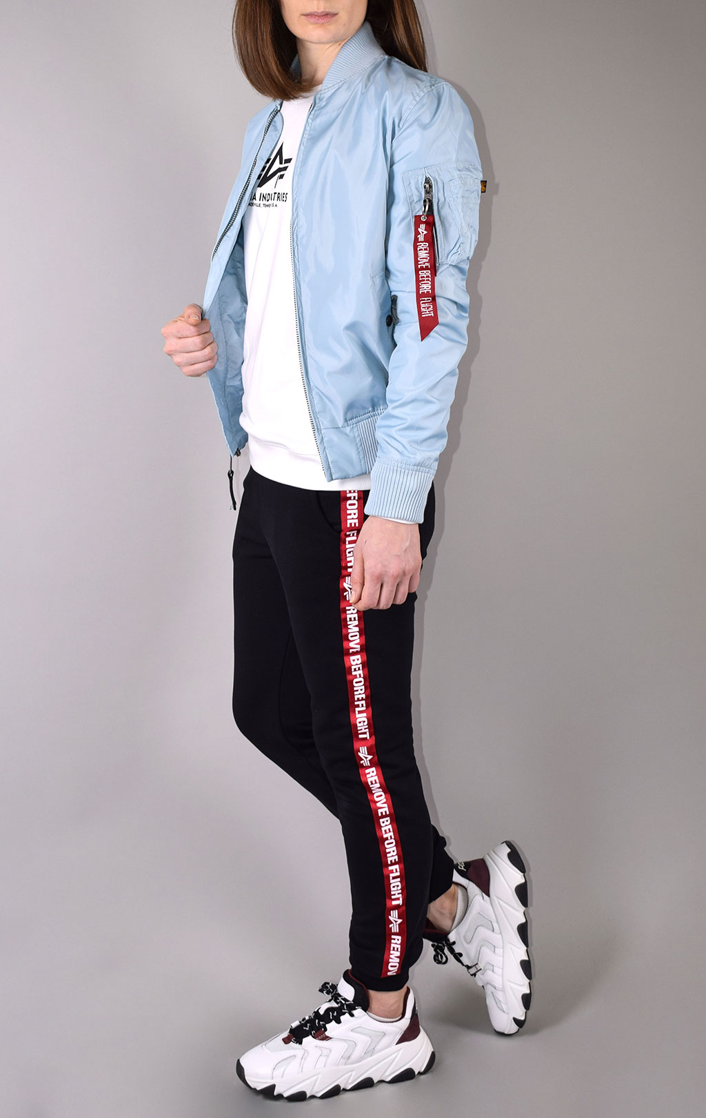 Женская ветровка-бомбер ALPHA INDUSTRIES MA-1 TT air blue 