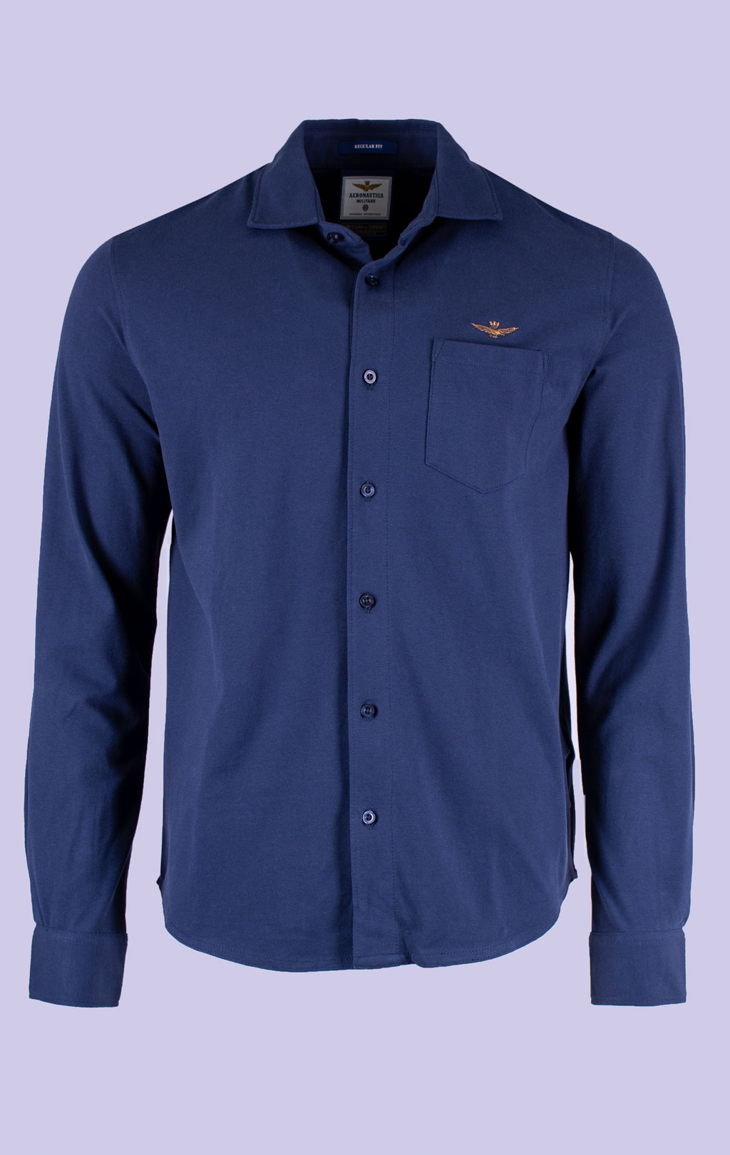 Рубашка трикотажная AERONAUTICA MILITARE FW 26/27/BD blue navy (CA 1313) 