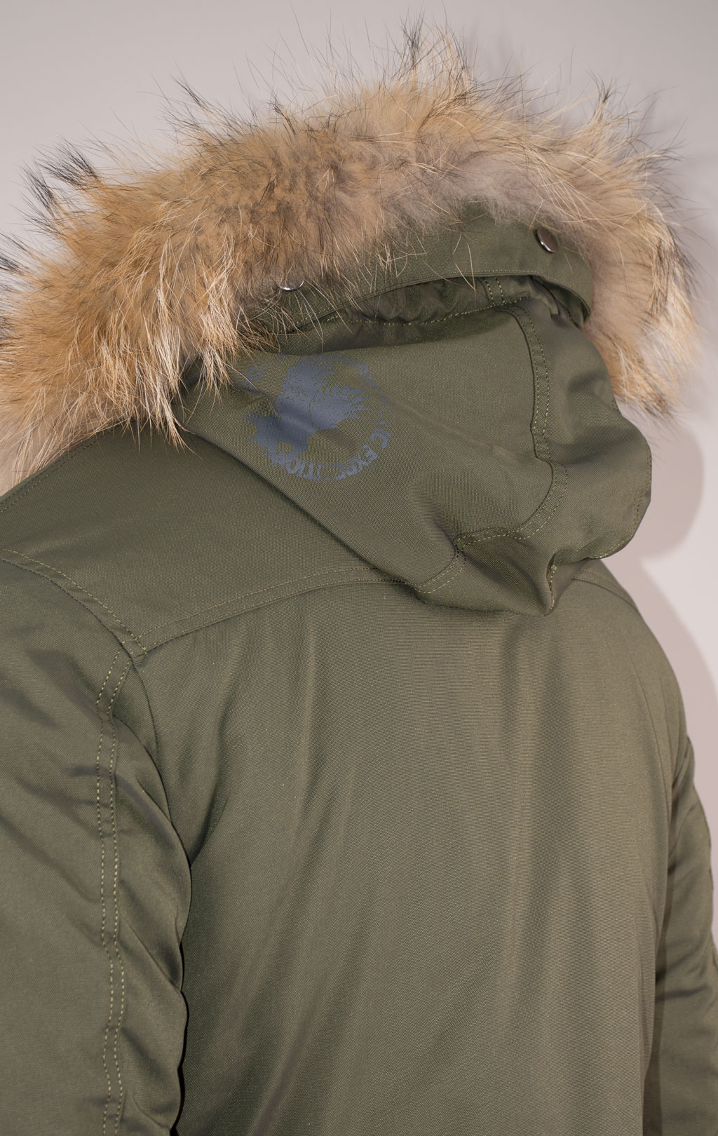 Аляска ALPHA INDUSTRIES POLAR big size натур. мех dark green 