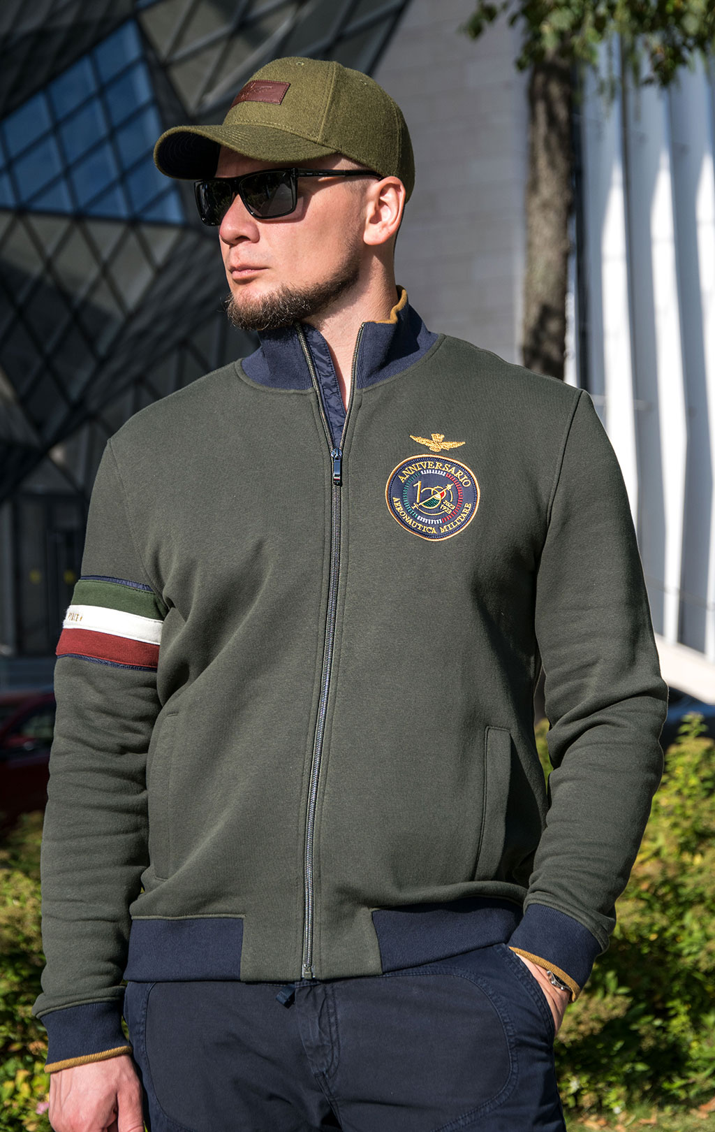 Олимпийка AERONAUTICA MILITARE FW 23/24/BD dark green (FE 1822) 