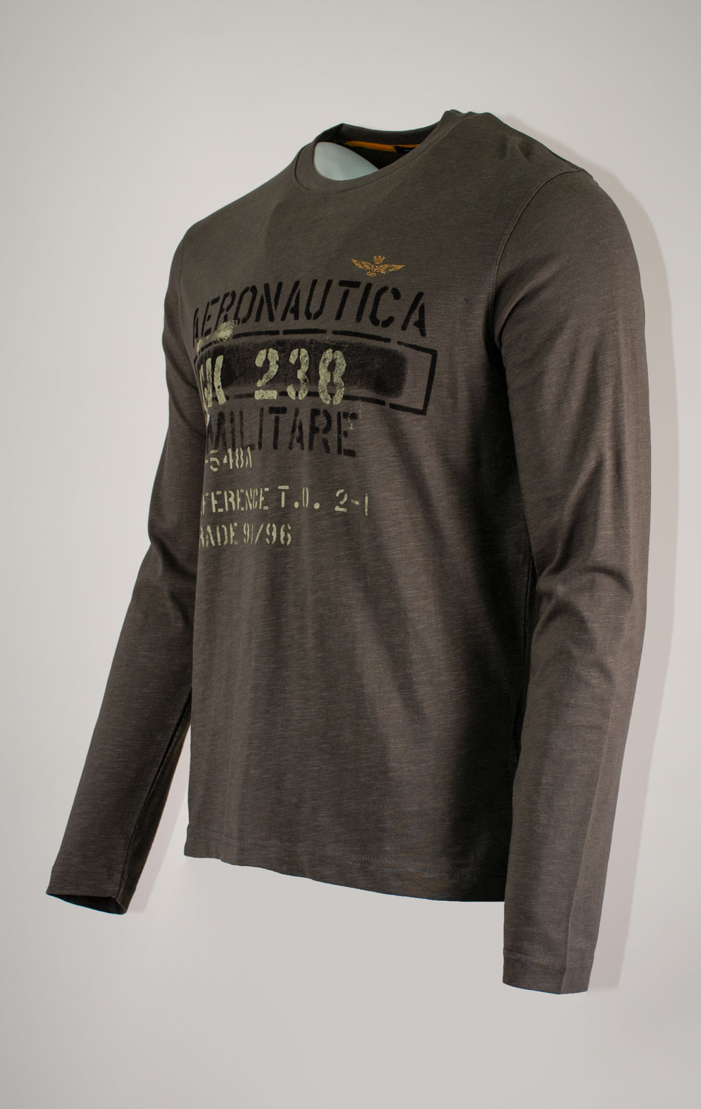 Лонгслив AERONAUTICA MILITARE FW 25/26/BD beluga grey (TS 2486) 