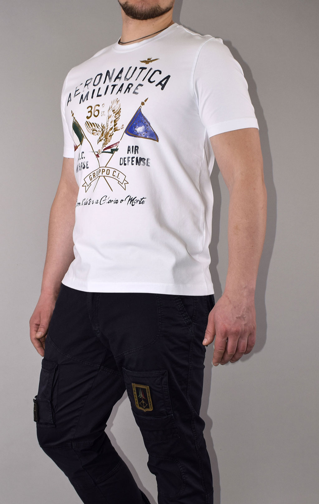 Футболка AERONAUTICA MILITARE SS 21/TR off white (TS 1860) 