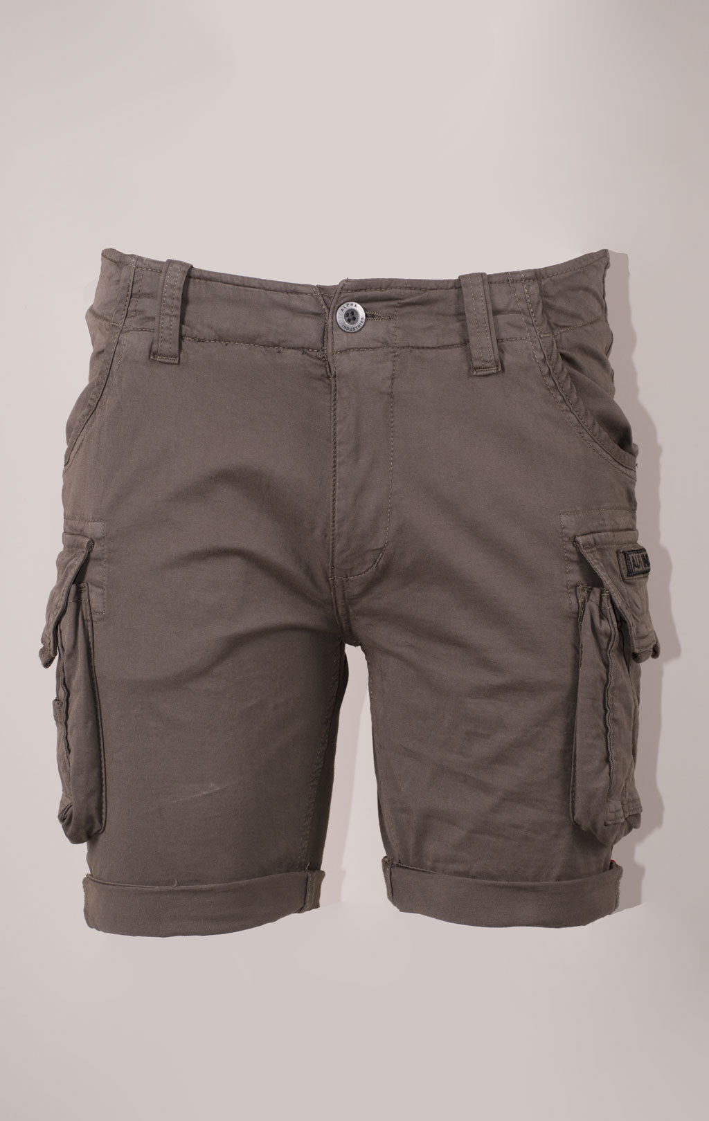 Шорты карго ALPHA INDUSTRIES CREW SHORT grey black 