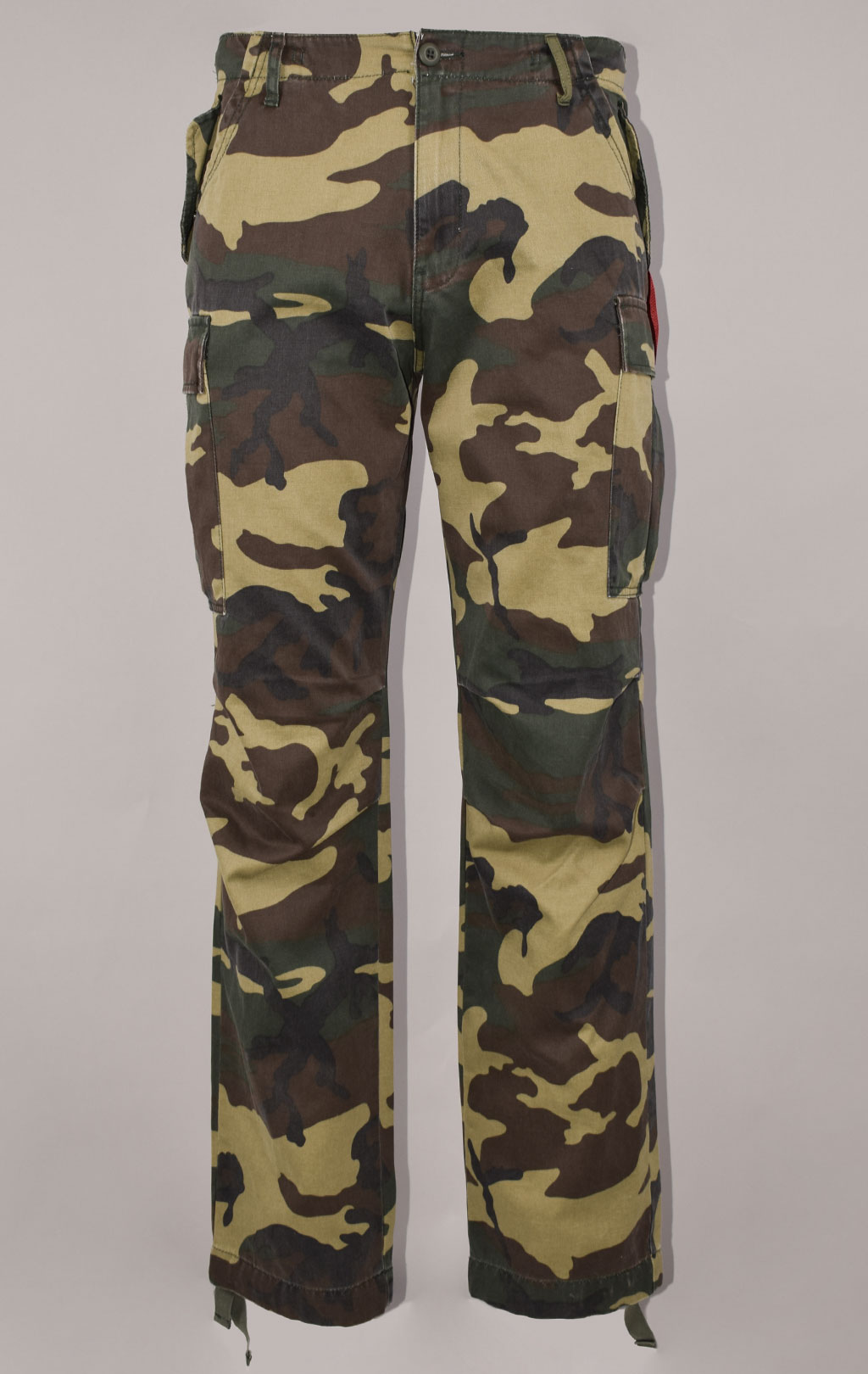 Брюки-карго парашюты ALPHA INDUSTRIES M-65 PANT плотные camo woodland 