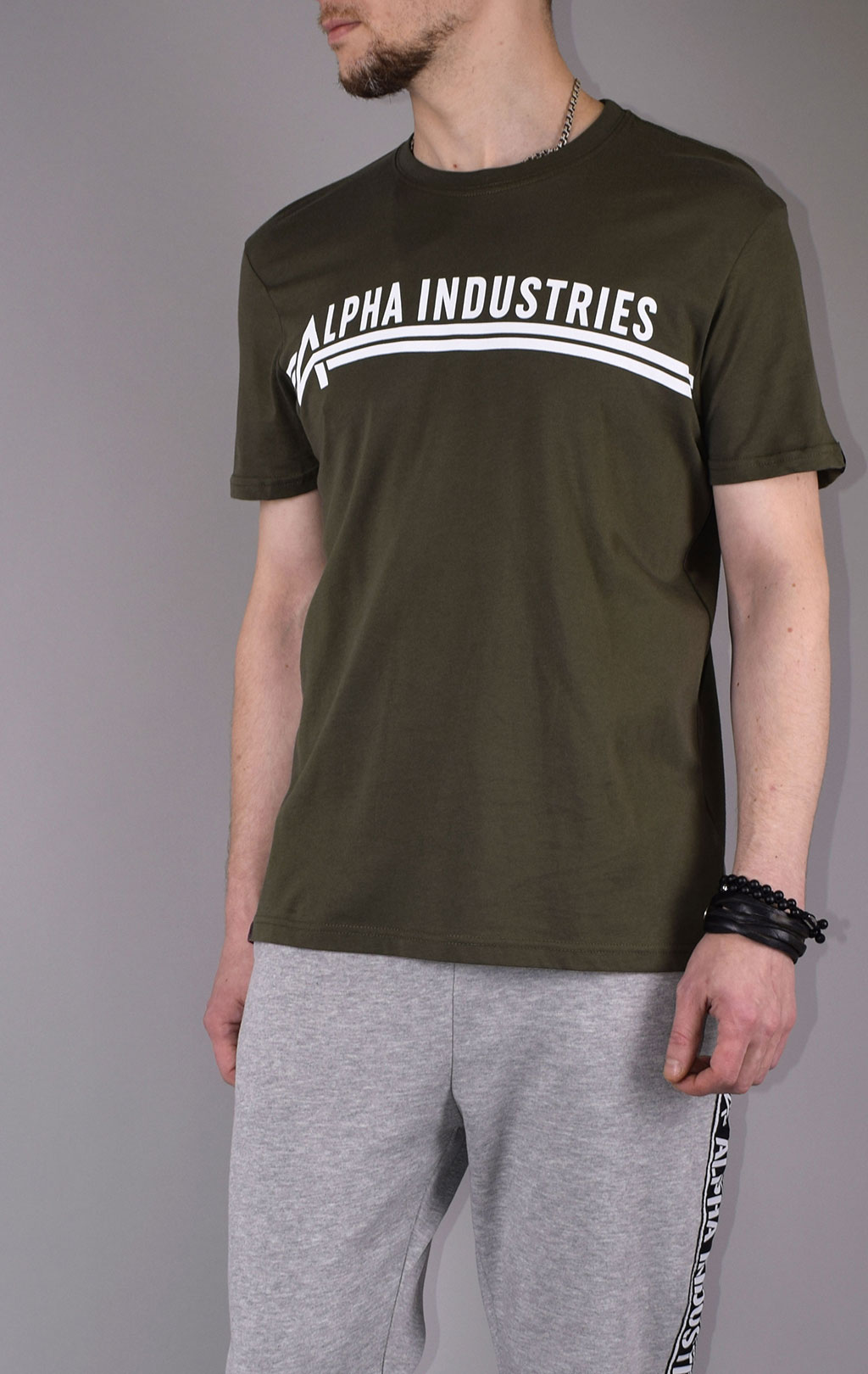 Футболка ALPHA INDUSTRIES ALPHA INDUSTRIES dark olive 