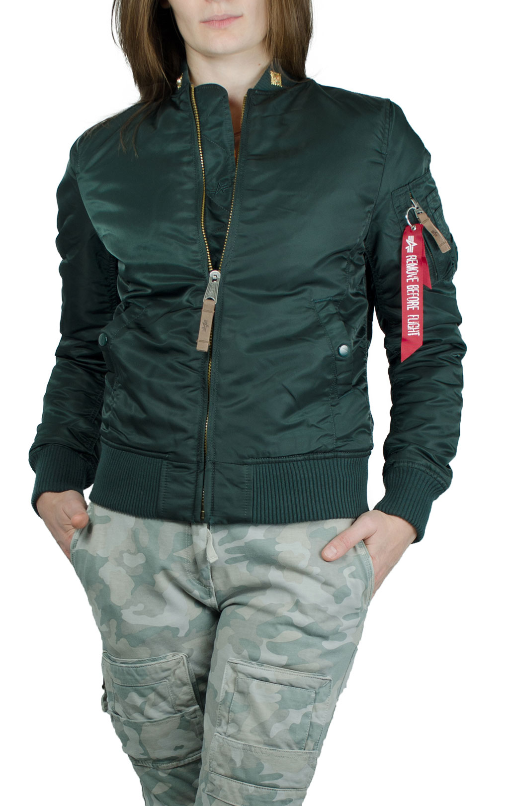 Женский бомбер ALPHA INDUSTRIES MA-1 VF 59 dark petrol 