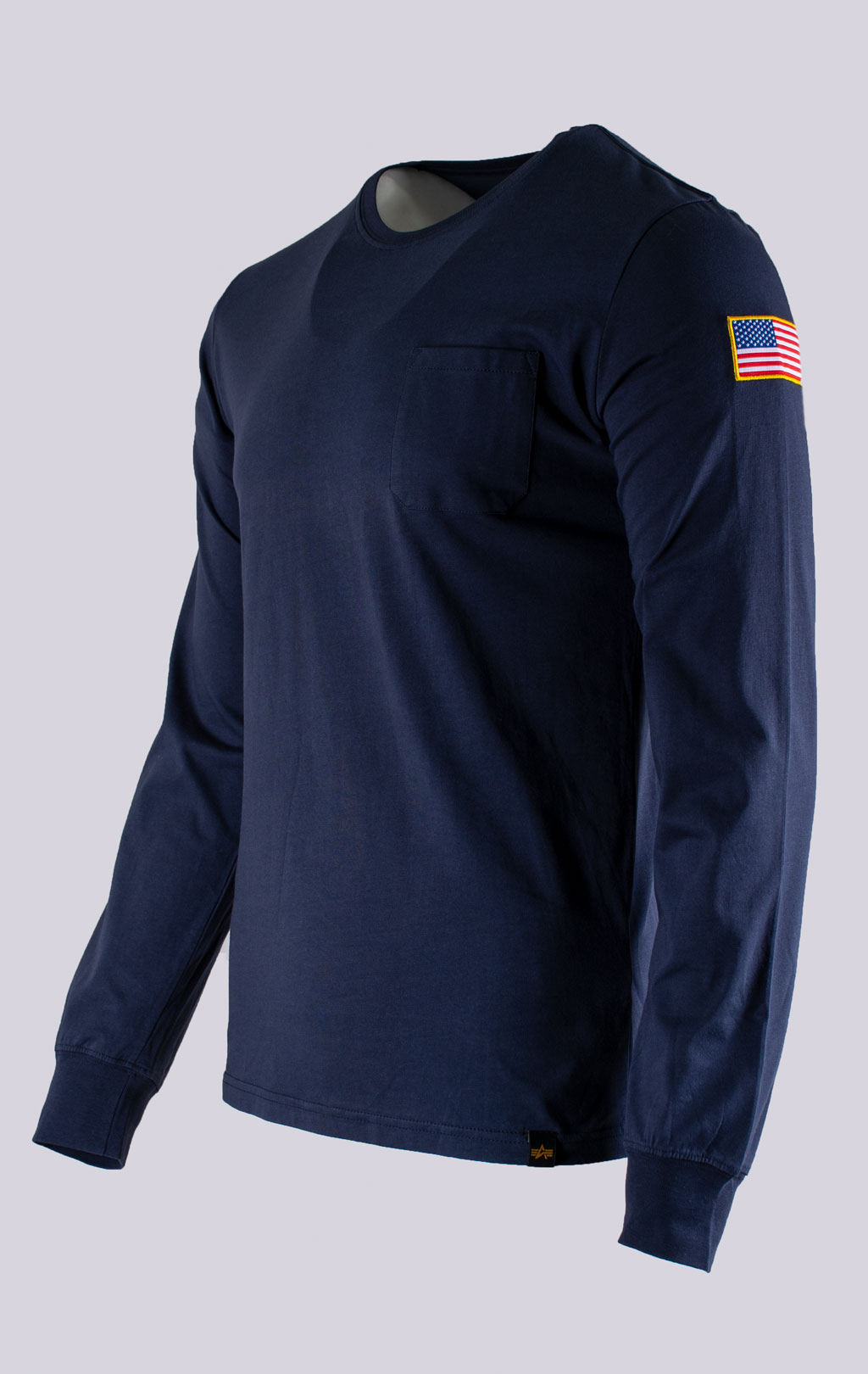 Лонгслив ALPHA INDUSTRIES NASA LS rep. blue 