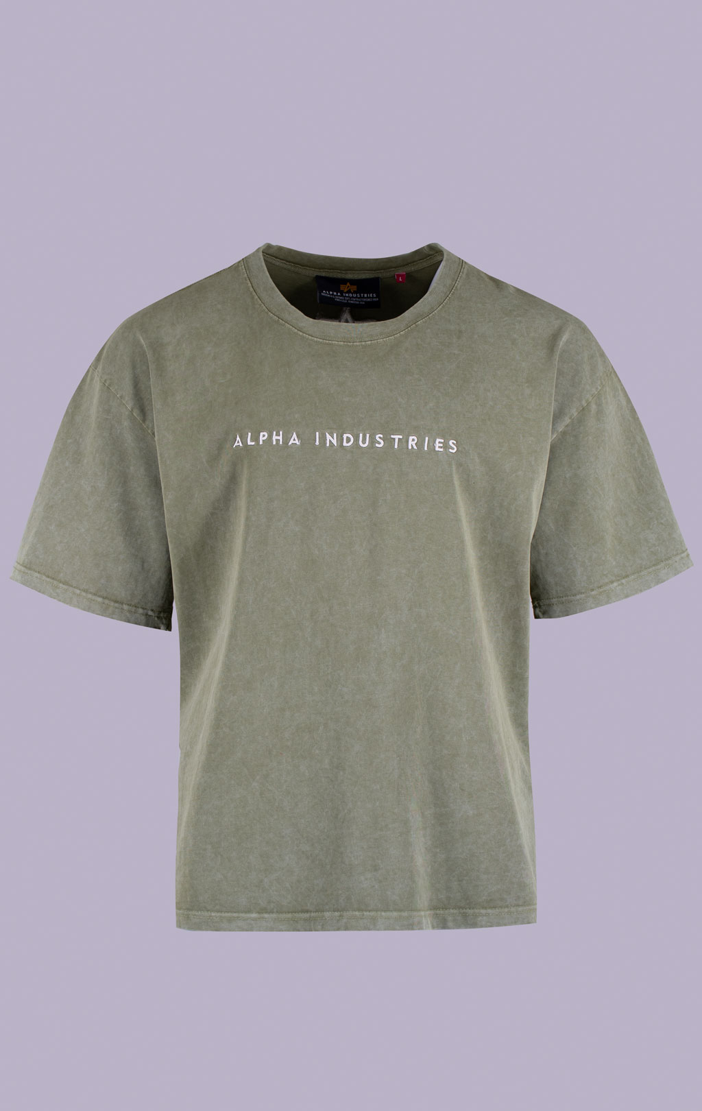 Футболка ALPHA INDUSTRIES ACID LOGO T moss green 