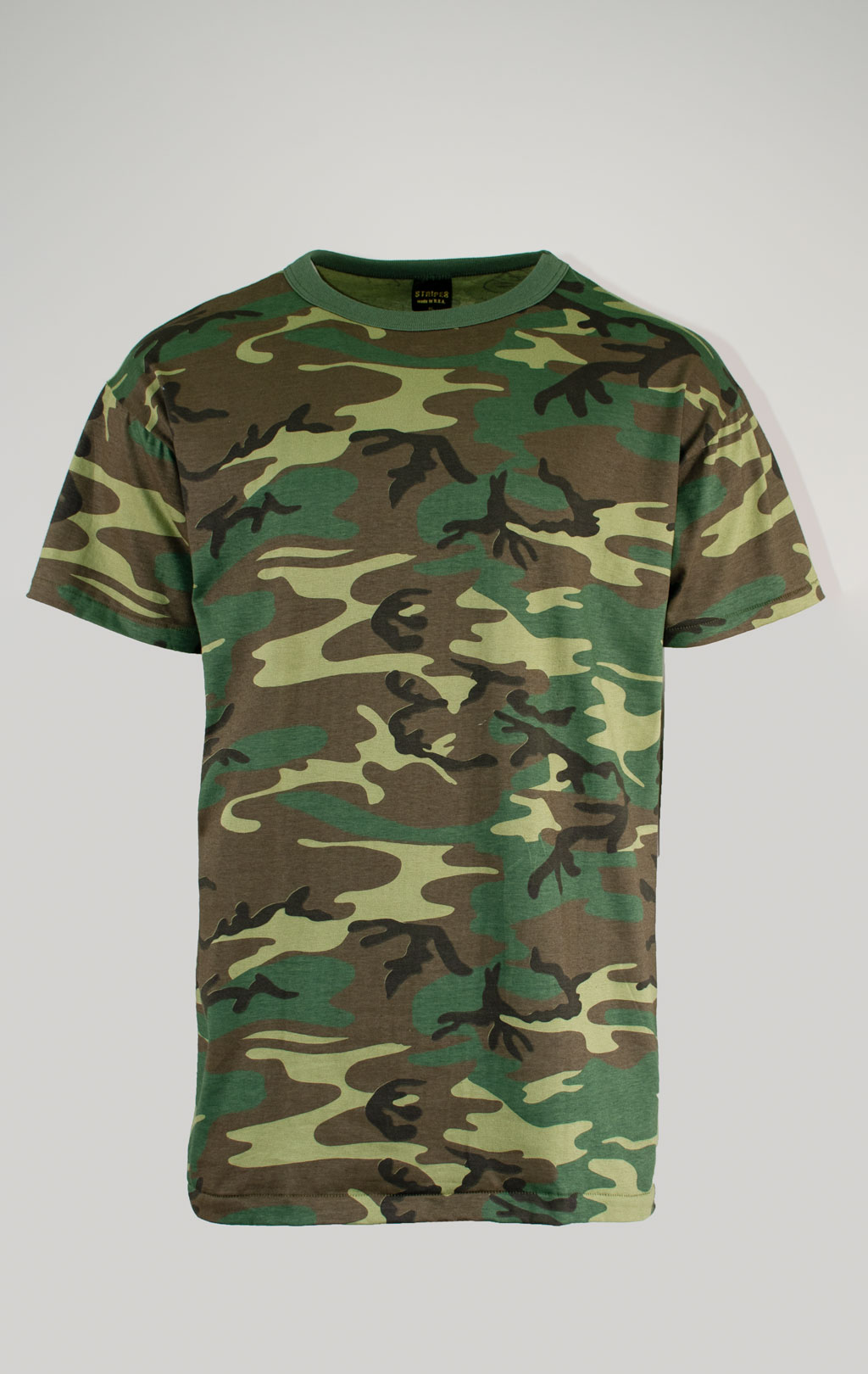 Футболка полевая cotton/poly camo woodland США