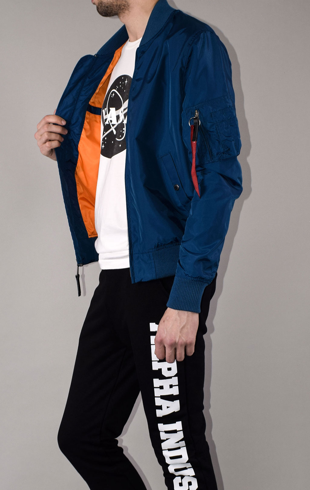 Ветровка-бомбер ALPHA INDUSTRIES MA-1 TT naval blue 