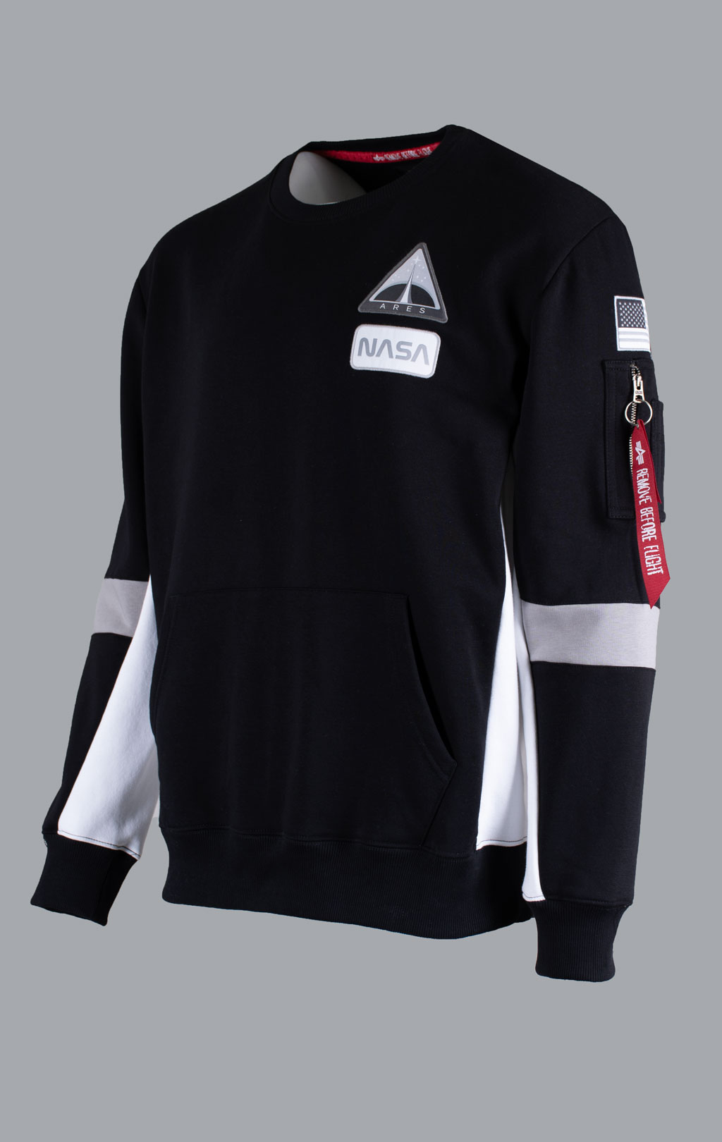Свитшот ALPHA INDUSTRIES NASA SPACE CAMP SWEATER black 