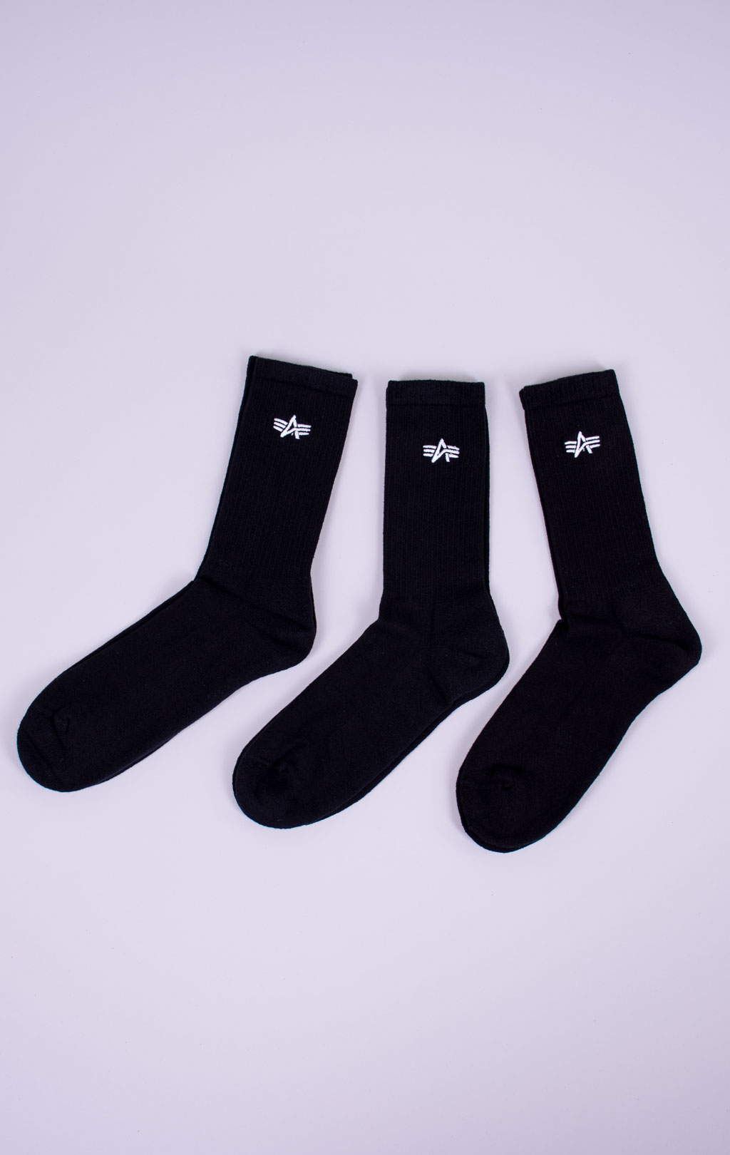 Носки ALPHA INDUSTRIES BASIC SOCKS (упаковка 3 пары) black 