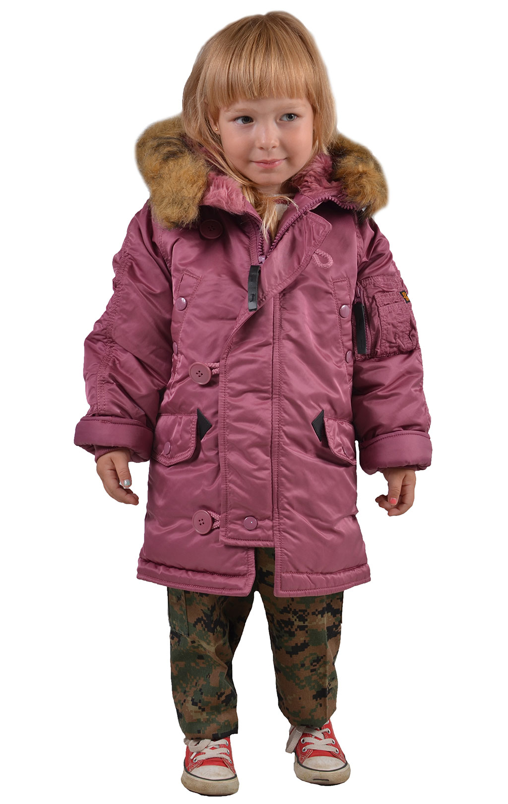 Детская аляска длинная ALPHA INDUSTRIES N-3B CLASSIC tulip 