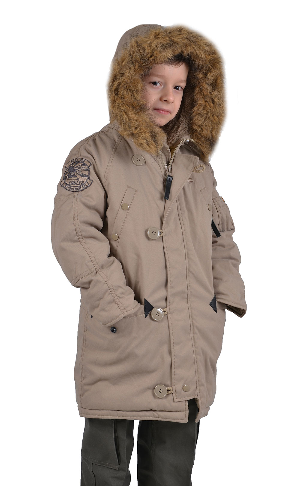 Детская аляска ALPHA INDUSTRIES EXPLORER khaki 