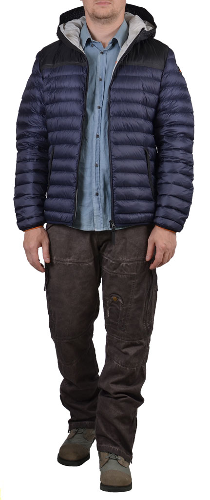 Куртка-пуховик лёгкая PARAJUMPERS HAE с капюшоном ink blue 