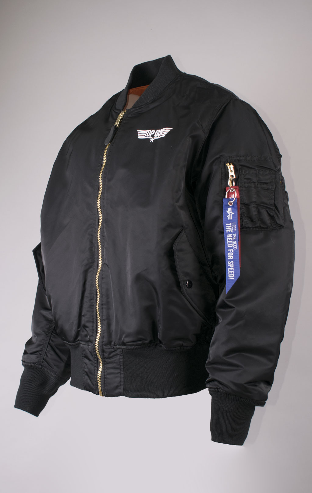 Куртка-бомбер лётная ALPHA INDUSTRIES MA-1 TOP GUN black 