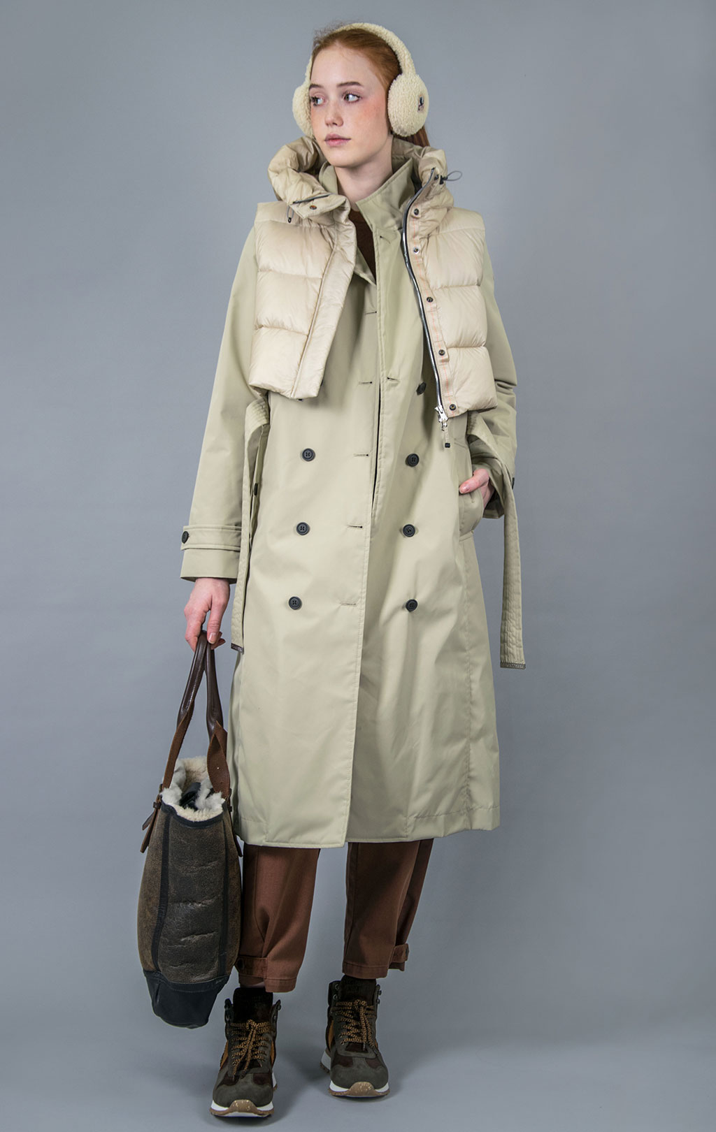 Женское пальто утеплённое PARAJUMPERS DAWN FW 23/24 tapioca 
